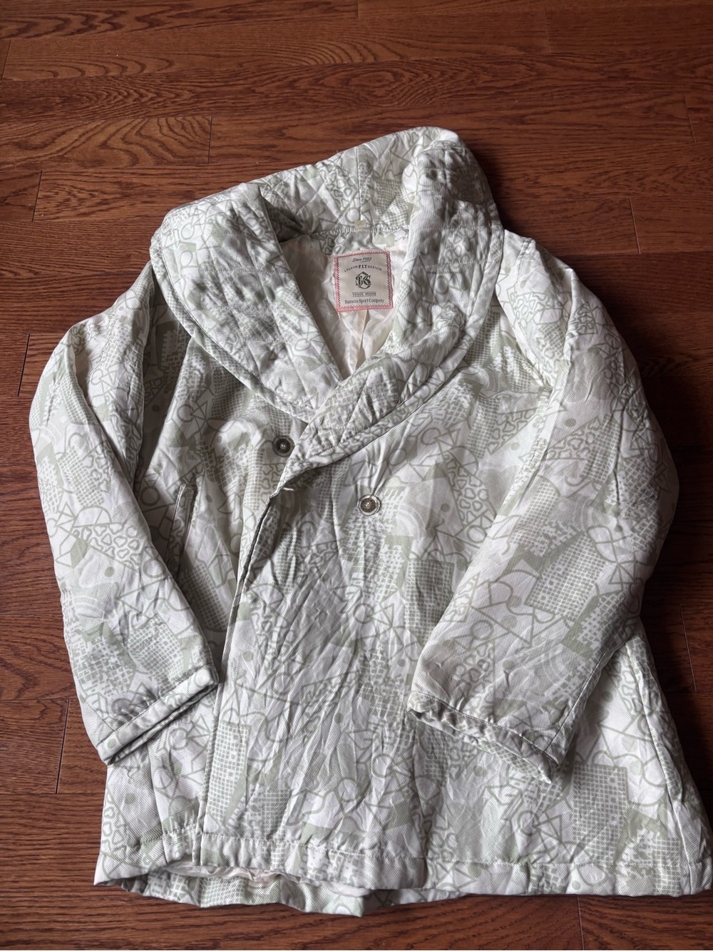 Vintage Baracco sport company 100% silk quilted jacket women’s shawl collar - Picture 16 of 16